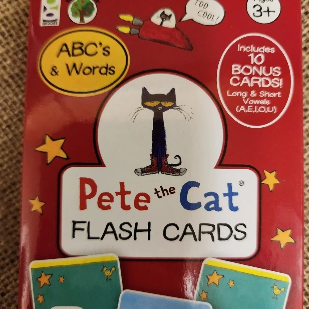 Pete the Cat ABC flash cards NWT